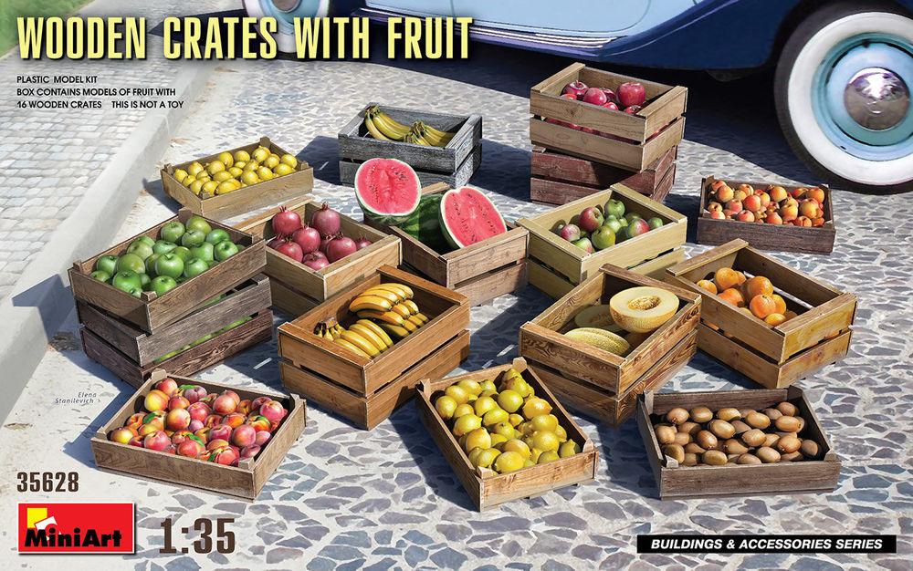 Mini 3 günstig Kaufen-Wooden Crates with Fruit. Wooden Crates with Fruit <![CDATA[Mini Art / 35628 / 1:35]]>. 