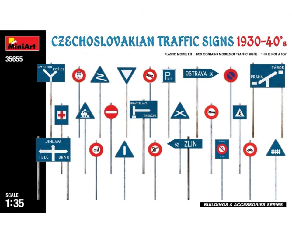 1930,German günstig Kaufen-Verkehrsschilder Tschecheslowakei. 1930-40. Verkehrsschilder Tschecheslowakei. 1930-40 <![CDATA[Mini Art / 35655 / 1:35]]>. 