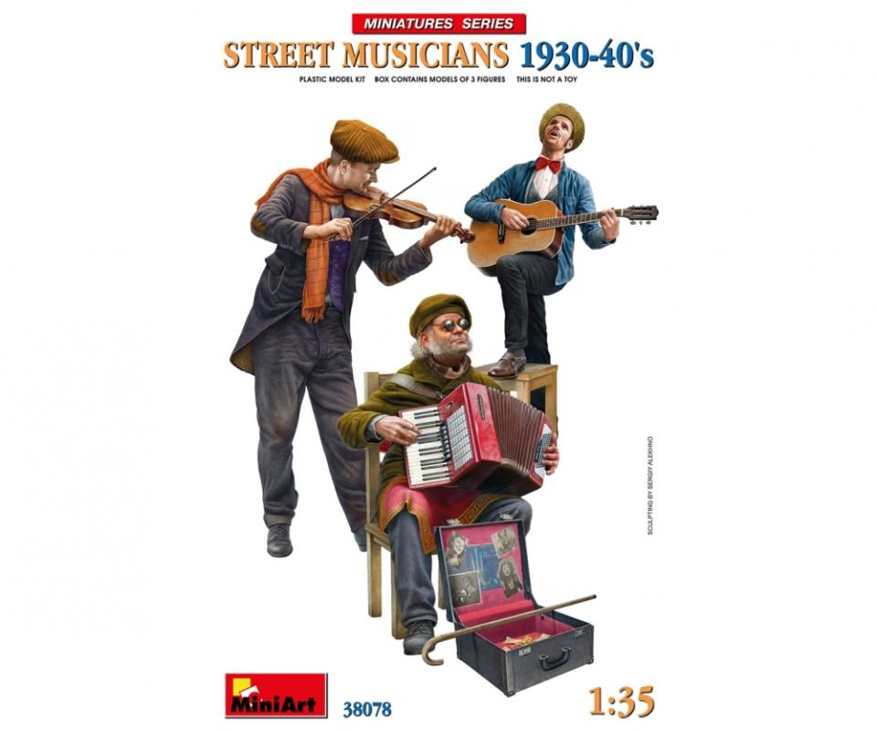 Figur 3 günstig Kaufen-Straßenmusiker 1930-40 (3 Figuren). Straßenmusiker 1930-40 (3 Figuren) <![CDATA[Mini Art / 38078 / 1:35]]>. 