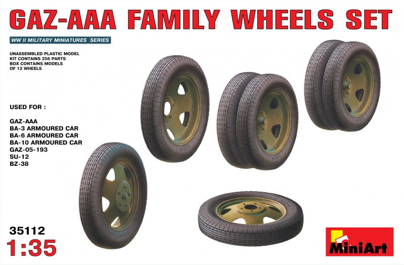 4820041101933 - MiniArt 35112 - 135 GAZ-AAA Family Wheels set