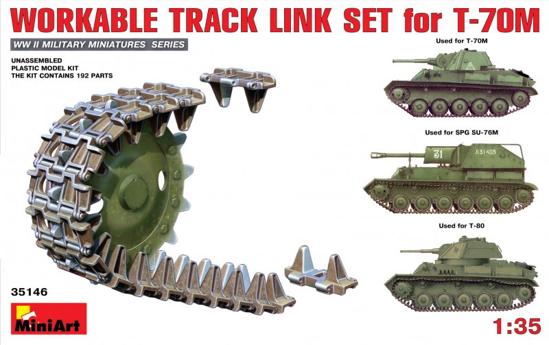 4820041102626 - MiniArt 35146 - 135 Workable Track Link Set fT-70M Light T
