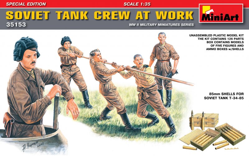 4820041102671 - MiniArt 35153 - 135 Soviet Tank Crew at Work Special Edition
