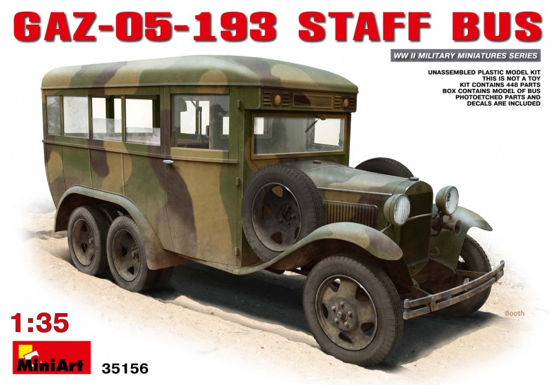 4820183310118 - MiniArt 35156 - 135 GAZ-05-193 Staff Bus