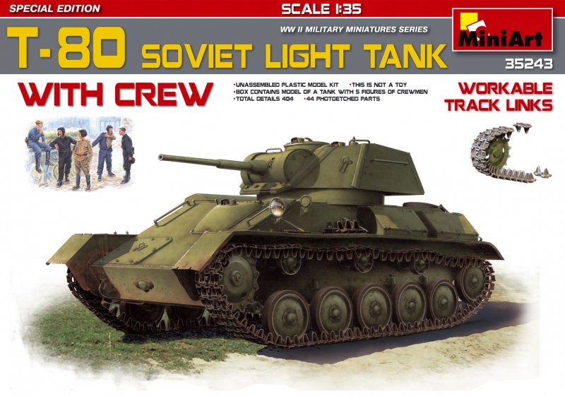 4820183310729 - T-80 Soviet Light Tank w Crew (Special Edition)