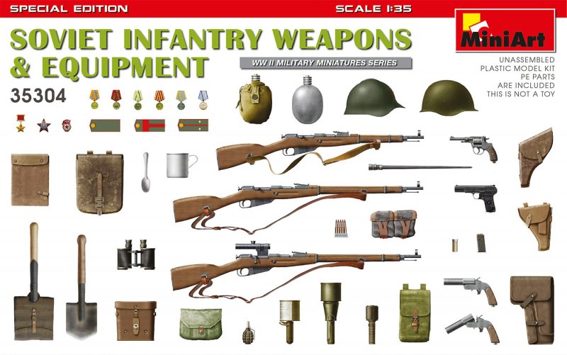4820183312648 - MiniArt 35304 - 135 Soviet Infantry Weapons and Equipment Special Edition