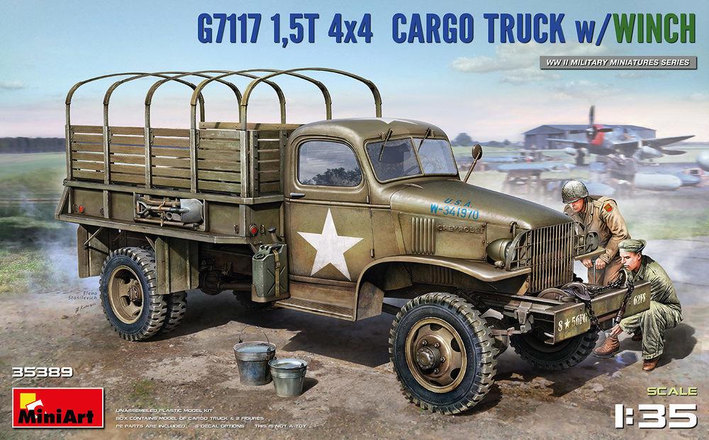 4820183314406 - MiniArt 35389 - 15t 4x4 G7117 Cargo Truck w Winch in 135