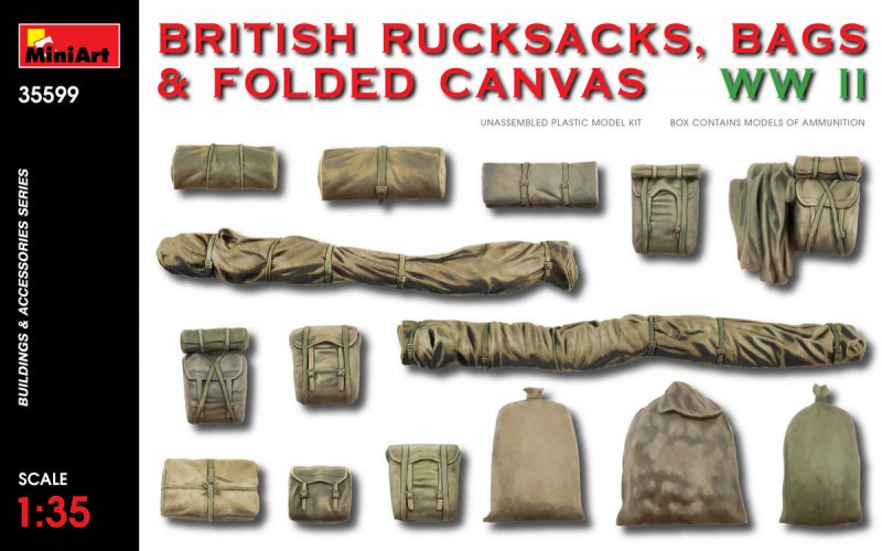 British Rucksacks, Bags & Folded Canvas WW2