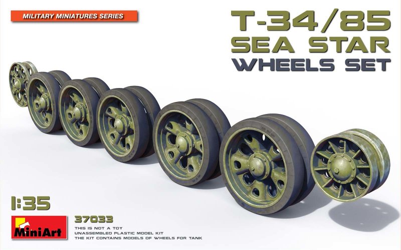 4820183312495 - MiniArt 37033 - 135 T-34 85 Sea Star Wheels Set