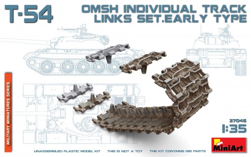 4820183311184 - MiniArt 37046 - 135 T-54 OMSh Individual Track Links Set Early Type