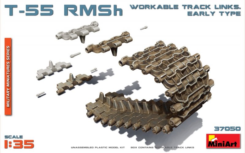 4820183311740 - MiniArt 37050 - 135 T-55 RMSh Workable Track LinksEarly Typ