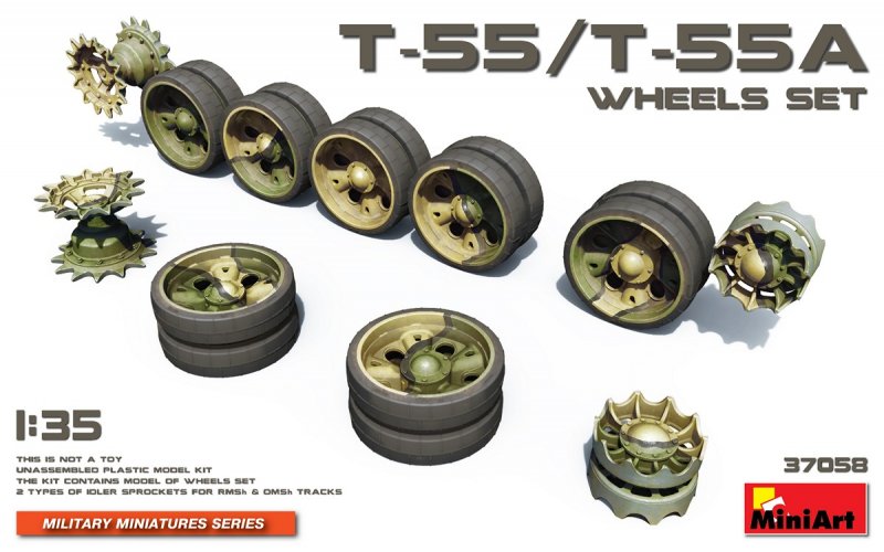 4820183311429 - MiniArt 37058 - 135 T-55 T-55A Wheels Set