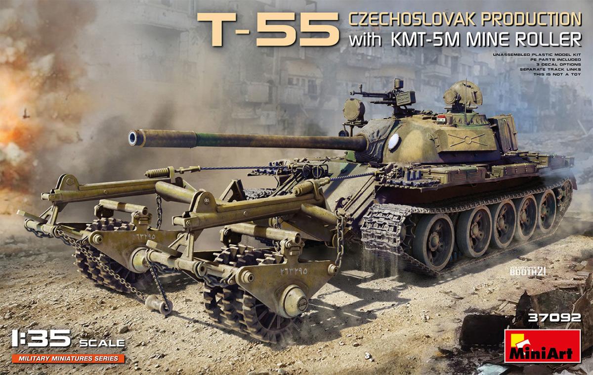 4820183314468 - MiniArt 37092 - T-55 Czechoslovak Production with KMT-5M Mine Roller in 135