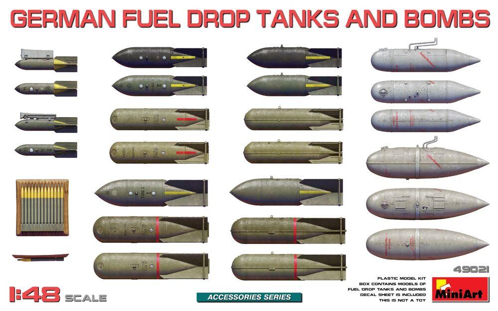 German Fuel Drop Tanks and Bombs