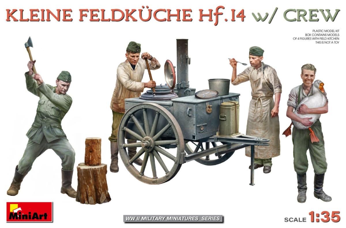 Kleine Feldküche Hf.14 mit Crew