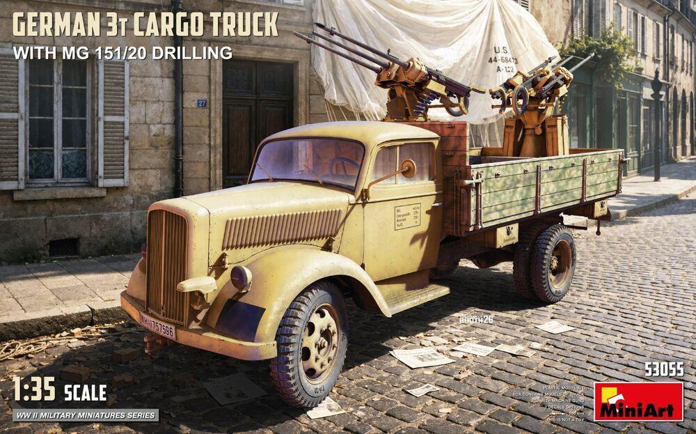 German 3t Cargo Truck with MG 151/20 Drilling