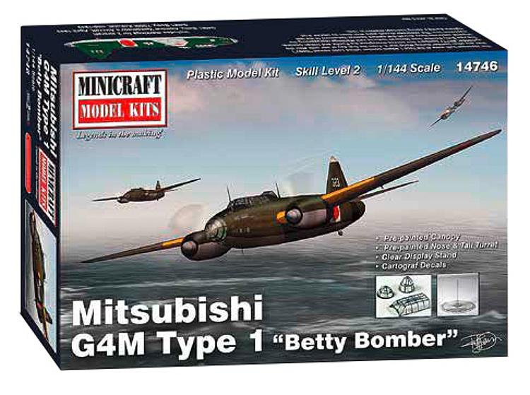 Ki 44 günstig Kaufen-Mitsubishi G4M, Type 1. Mitsubishi G4M, Type 1 <![CDATA[Minicraft Model Kits / 14746 / 1:144]]>. 