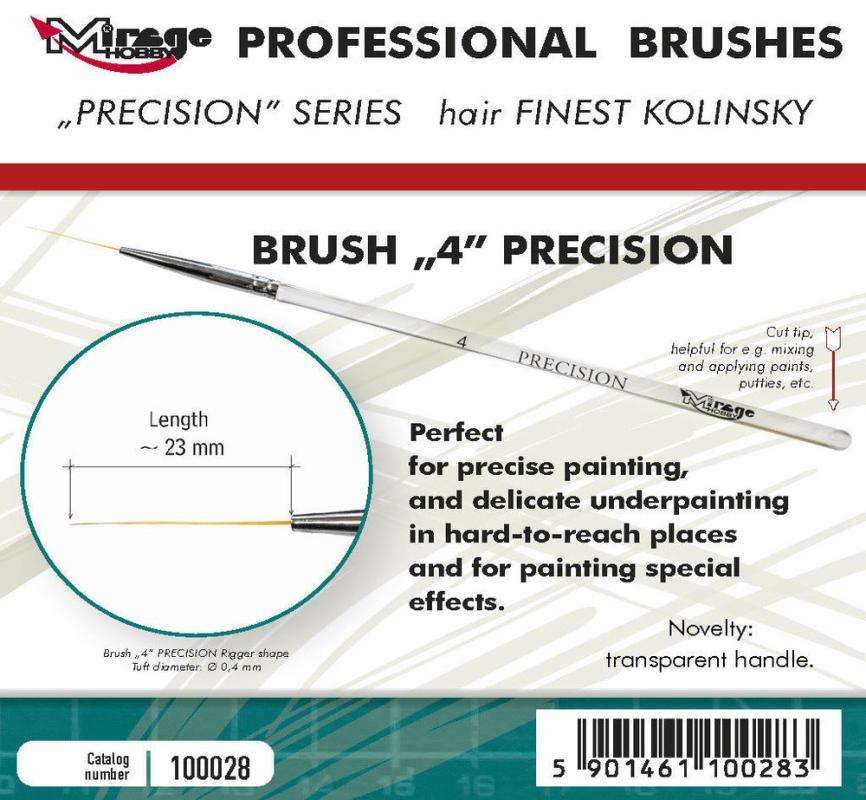 Applicator/Pinsel günstig Kaufen-Pinsel - Precision Kolinsky - Size 4. Pinsel - Precision Kolinsky - Size 4 <![CDATA[Mirage Hobby / 100028]]>. 