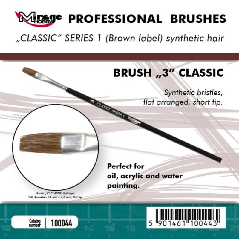 100 Flat günstig Kaufen-Brush Flat - Classic Series 1 - Size 3. Brush Flat - Classic Series 1 - Size 3 <![CDATA[Mirage Hobby / 100044]]>. 