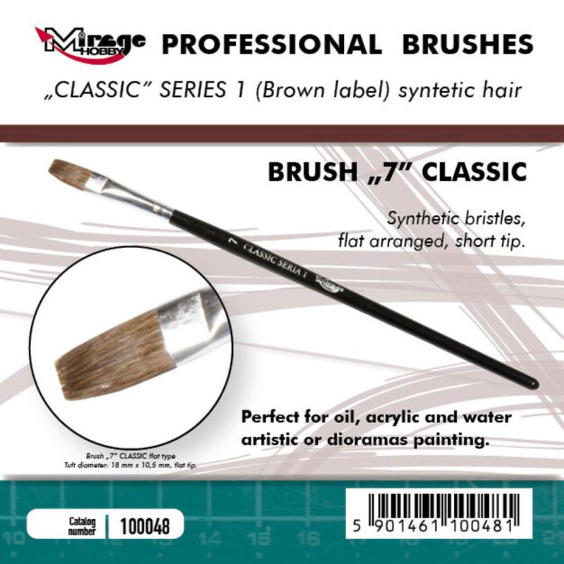 100 Flat günstig Kaufen-Brush Flat - Classic Series 1 - Size 7. Brush Flat - Classic Series 1 - Size 7 <![CDATA[Mirage Hobby / 100048]]>. 