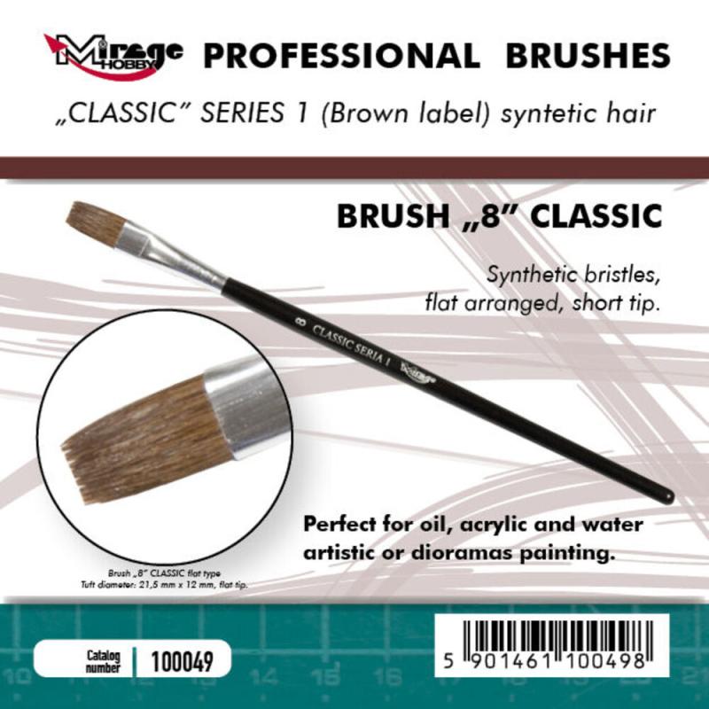 1000 F günstig Kaufen-Brush Flat - Classic Series 1 - Size 8. Brush Flat - Classic Series 1 - Size 8 <![CDATA[Mirage Hobby / 100049]]>. 