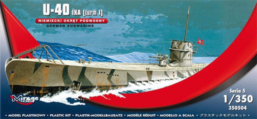 5901461350541 - Mirage Hobby 350504 - U-40 IXA (Turm i) German Submarine in 1350 5901461350541 - Mirage Hobby 350504 - U-40 IXA (Turm i) German Submarine in 1350