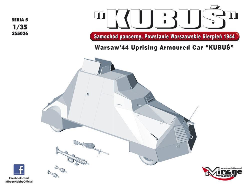 Uprising günstig Kaufen-KUBUS Warsaw´44 Uprising Armoured Car. KUBUS Warsaw´44 Uprising Armoured Car <![CDATA[Mirage Hobby / 355026 / 1:35]]>. 