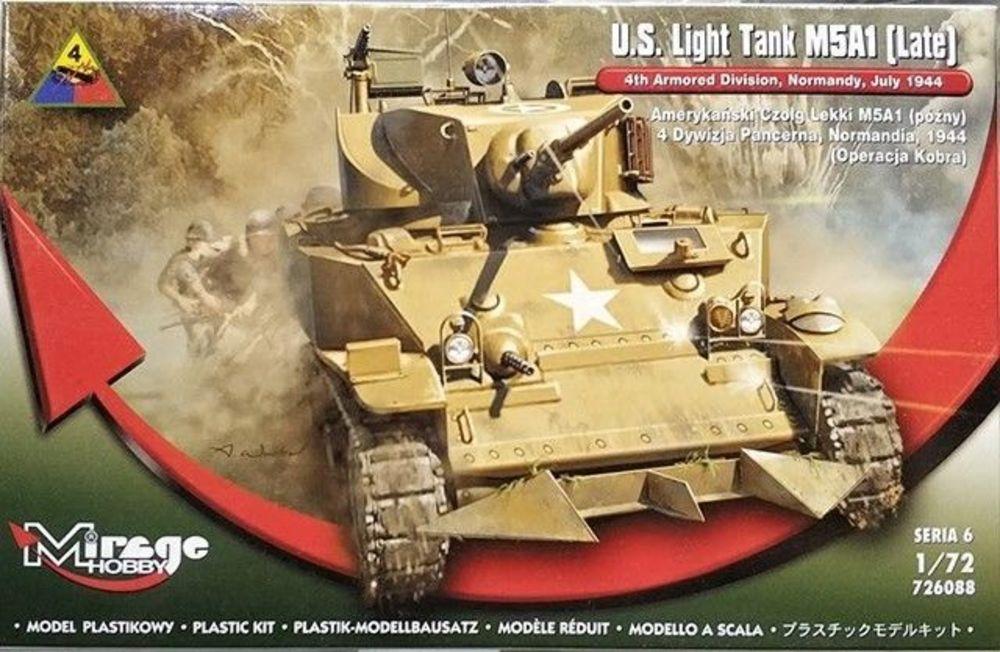 Tank T günstig Kaufen-U.S. Light Tank M5A1 (Late). U.S. Light Tank M5A1 (Late) <![CDATA[Mirage Hobby / 726088 / 1:72]]>. 