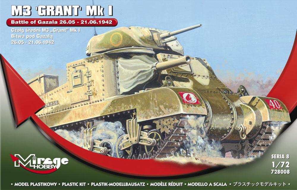 5901461728081 - Mirage Hobby 728008 - M3 GRANT Mk I Battle of GAZALA -210642 in 172 5901461728081 - Mirage Hobby 728008 - M3 GRANT Mk I Battle of GAZALA -210642 in 172