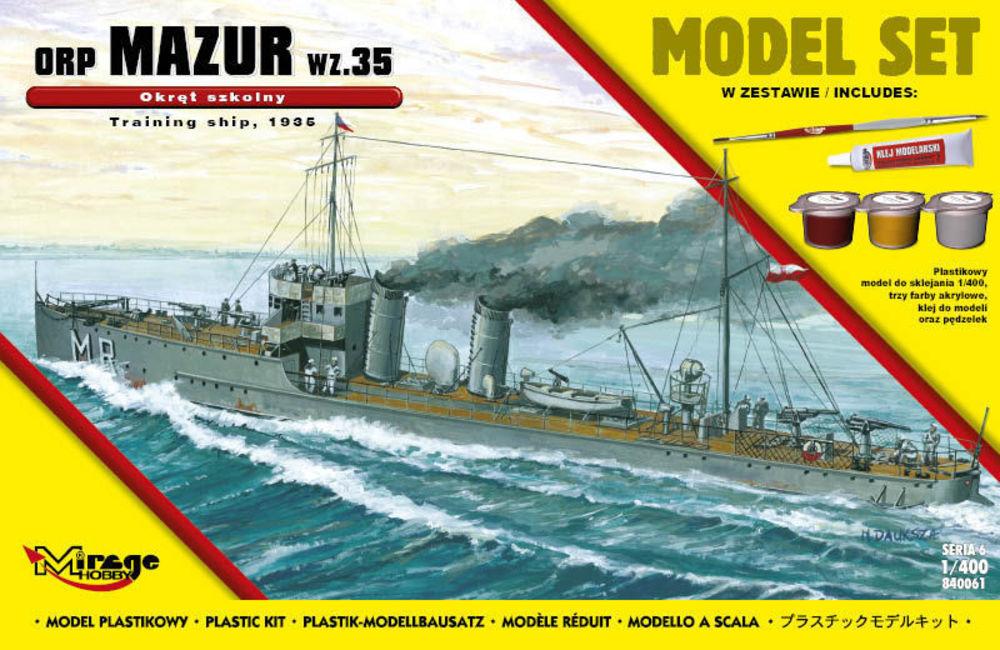 Set 19 günstig Kaufen-ORPMAZUR1935 (Training Ship) (Model Set). ORPMAZUR1935 (Training Ship) (Model Set) <![CDATA[Mirage Hobby / 840061 / 1:400]]>. 