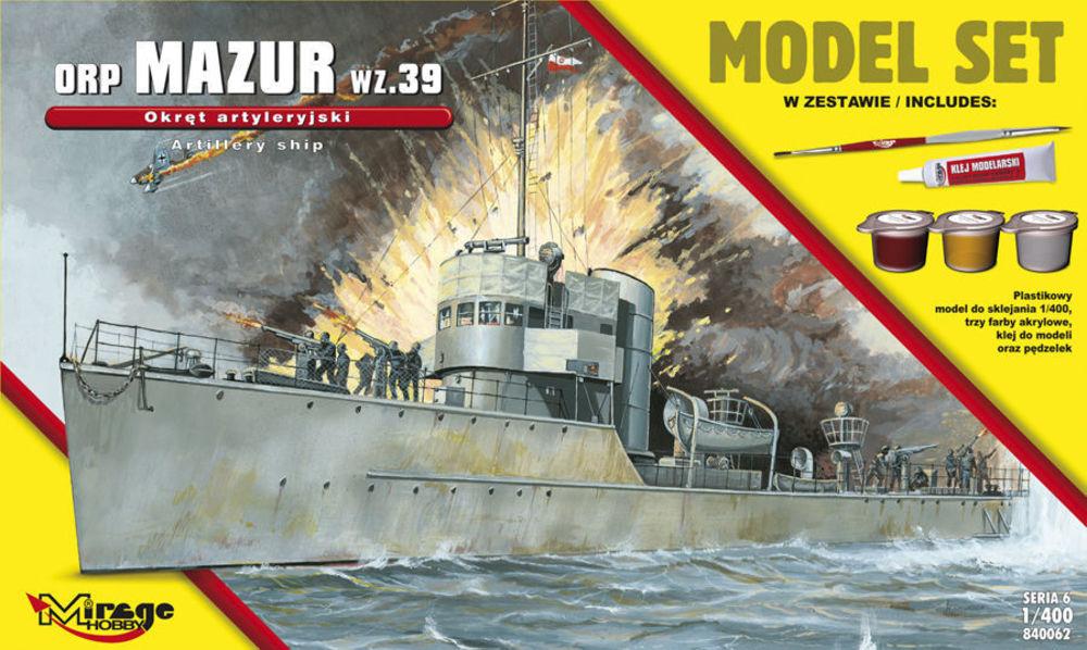 HOBBY günstig Kaufen-ORPMazur-wz.39 (GunneryShip) (ModelSet). ORPMazur-wz.39 (GunneryShip) (ModelSet) <![CDATA[Mirage Hobby / 840062 / 1:400]]>. 