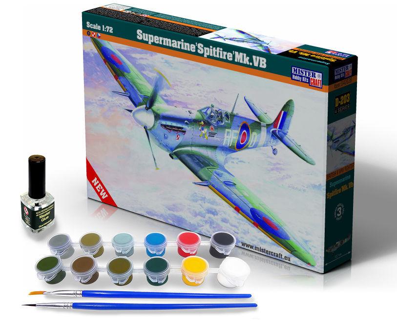 Spitfire günstig Kaufen-Supermarine Spitfire Mk.Vb - Model Set. Supermarine Spitfire Mk.Vb - Model Set <![CDATA[Mistercraft / SD-203 / 1:72]]>. 