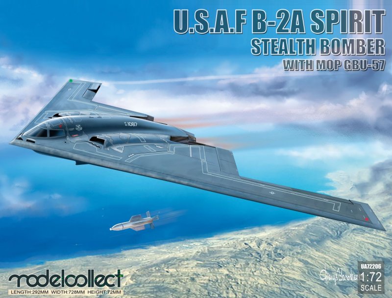 CT 1 günstig Kaufen-USAF B-2A Spirit Stealth Bomber with Mop GBU-57. USAF B-2A Spirit Stealth Bomber with Mop GBU-57 <![CDATA[Modelcollect / UA72206 / 1:72]]>. 