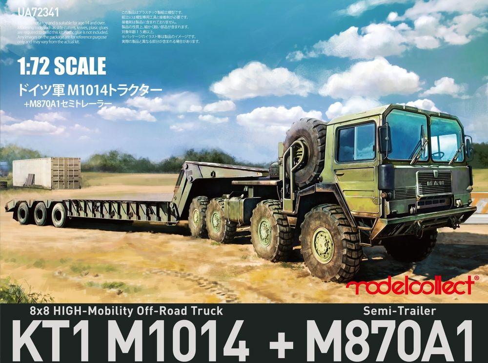 Model of günstig Kaufen-German MAN KAT1M1014 8*8 HIGH-Mobility off-road truck with M870A1 semi-trailer. German MAN KAT1M1014 8*8 HIGH-Mobility off-road truck with M870A1 semi-trailer <![CDATA[Modelcollect / UA72341 / 1:72]]>. 