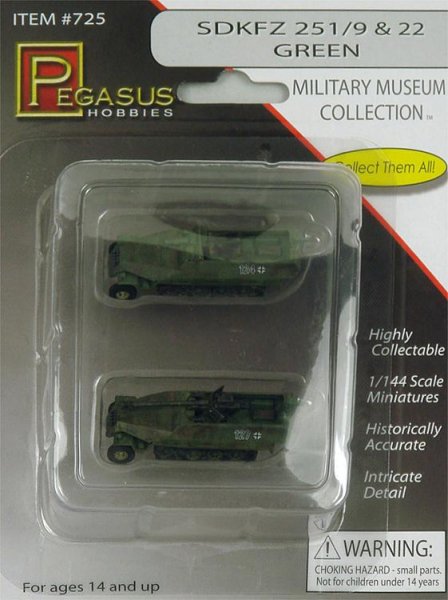 SdKFZ günstig Kaufen-SdKFZ 251/9 & 22, Grün. SdKFZ 251/9 & 22, Grün <![CDATA[Pegasus Hobbies / 950725 / 1:144]]>. 