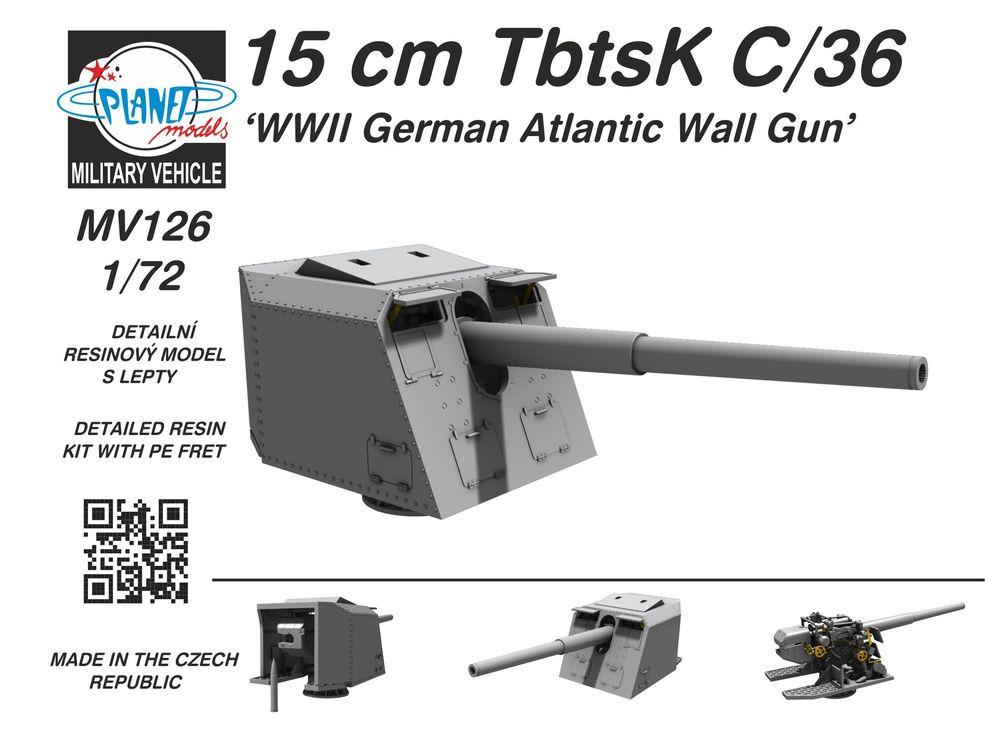 One:Atlantic günstig Kaufen-15 cm TbtsK C/36 WWII German Atlantic Wall Gun. 15 cm TbtsK C/36 WWII German Atlantic Wall Gun <![CDATA[Planet Models / 126 / 1:72]]>. 