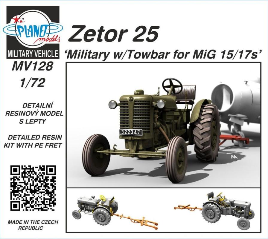 MIG 15 günstig Kaufen-Zetor 25 Military w/Towbar for MiG 15/17s. Zetor 25 Military w/Towbar for MiG 15/17s <![CDATA[Planet Models / MV128 / 1:72]]>. 