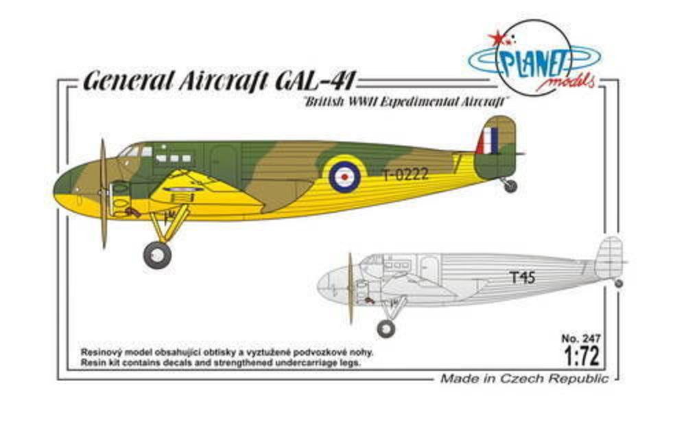 Cockpit/Aircraft günstig Kaufen-General Aircraft GAL-41. General Aircraft GAL-41 <![CDATA[Planet Models / PLT247 / 1:72]]>. 