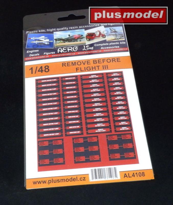 10 For  günstig Kaufen-Remove Before flight III. Remove Before flight III <![CDATA[plusmodel / AL4108 / 1:48]]>. 