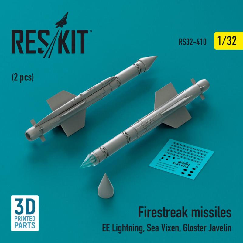 Firestreak missiles (2 pcs) (EE Lightning, Sea Vixen, Gloster Javelin) (3D Printed)