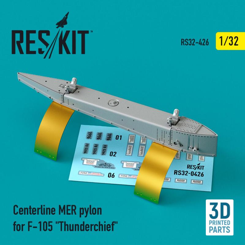 Centerline MER pylon for F-105 Thunderchief (3D Printed)