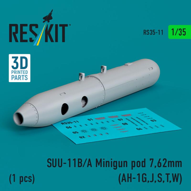SUU-11B/A Minigun pod 7,62mm (1 pcs) (AH-1G,J,S,T,W) (3D printed)