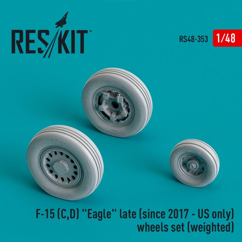 F-15 (C,D) Eagle late (since 2017 - US only) - Wheels set (weighted) (Resin & 3D Printed)
