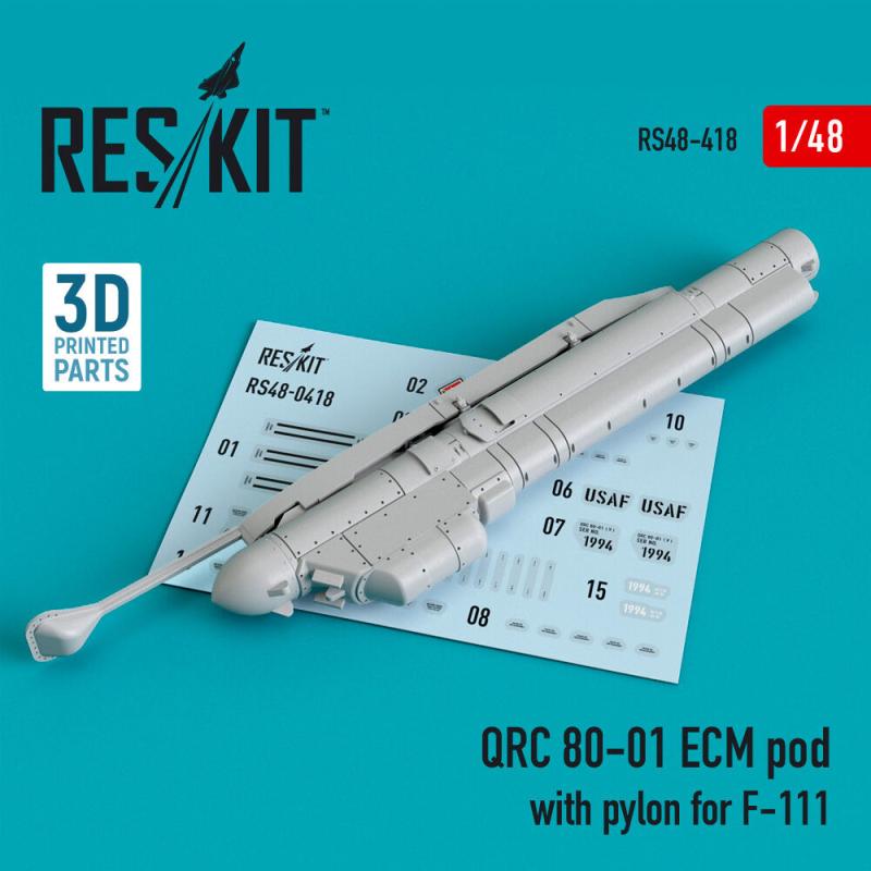 QRC 80-01 ECM pod with pylon for F-111 (3D Printed)