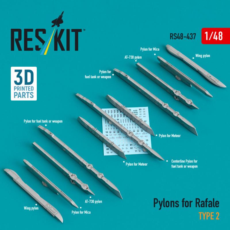 Pylons for Rafale type 2 (3D Printed)