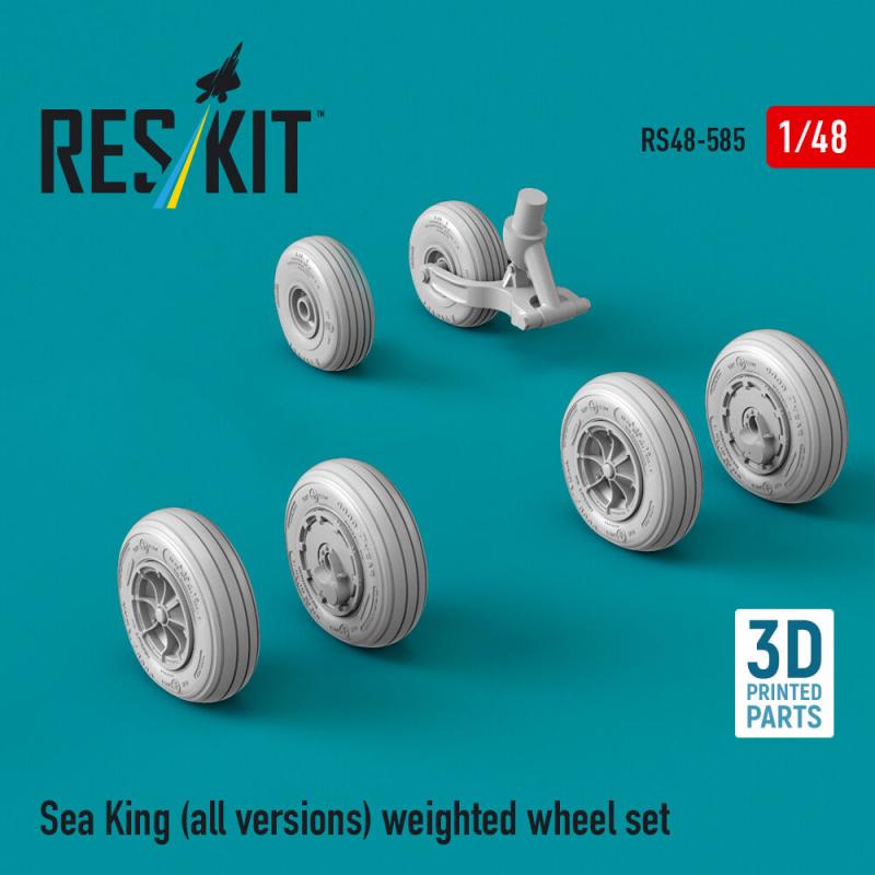 Sea King (all versions)  - Weighted wheel set (3D Printed)