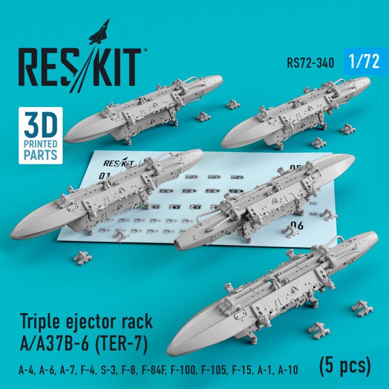 Triple ejector rack A/A37B-6 (TER-7) (5 pcs) (A-4, A-6, A-7, F-4, S-3,F-8, F-84F, F-100, F-105, F-15, A-1, A-10)
