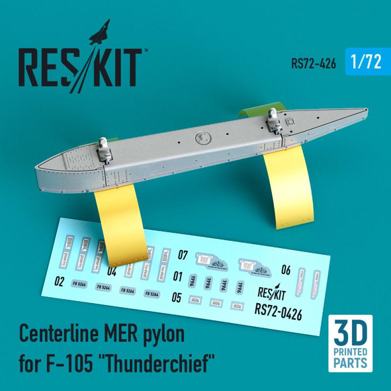 Centerline MER pylon for F-105 Thunderchief (3D Printed)