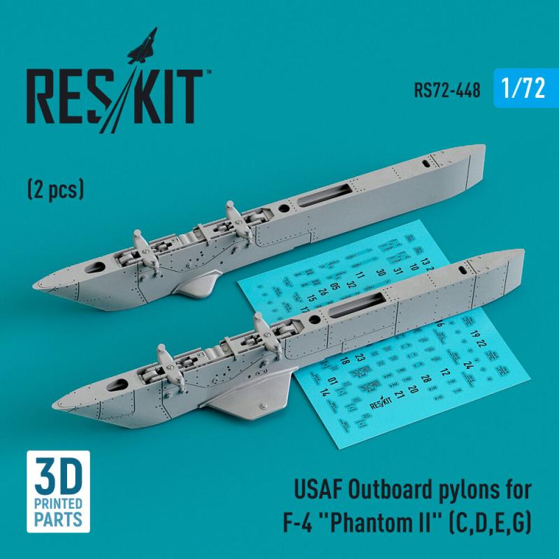 USAF Outboard pylons for F-4 Phantom II (C,D,E,G) (2 pcs) (3D Printed)