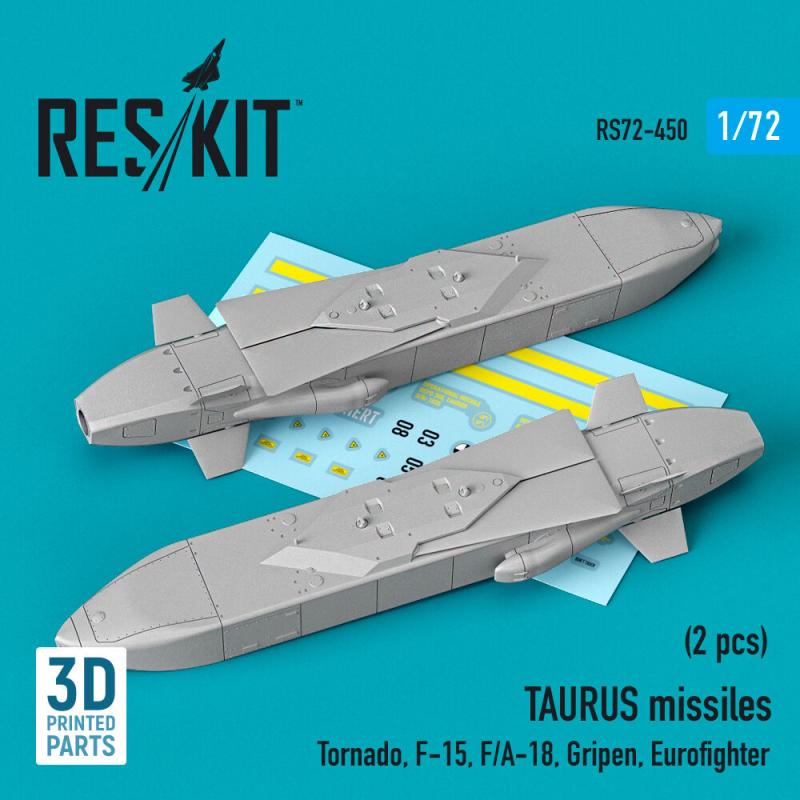 TAURUS missiles (2 pcs) (Tornado, F-15, F/A-18, Gripen, Eurofighter) (3D Printed)