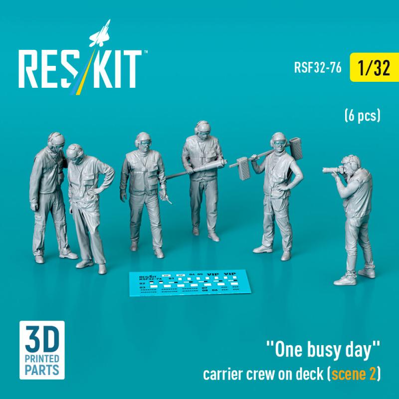 One busy day carrier crew on deck (scene 2) (6 pcs) (3D Printed)